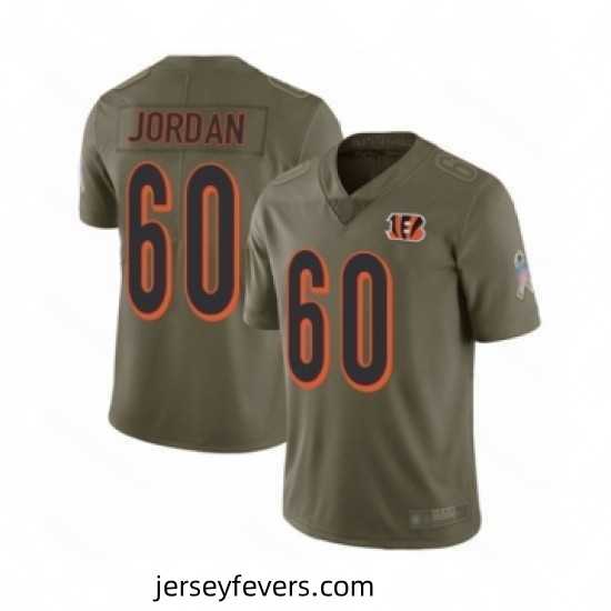 Mens Cincinnati Bengals 60 Michael Jordan Limited Olive 2017 Salute to Service Football Jersey