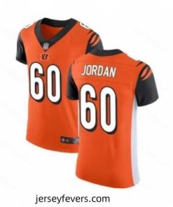 Mens Cincinnati Bengals 60 Michael Jordan Orange Alternate Vapor Untouchable Elite Player Football Jersey