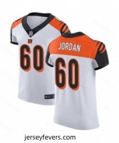 Mens Cincinnati Bengals 60 Michael Jordan White Vapor Untouchable Elite Player Football Jersey