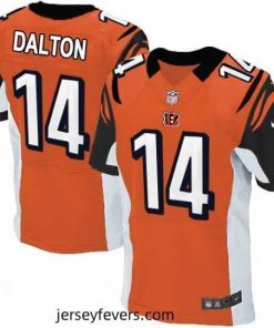 Mens Nike Cincinnati Bengals 14 Andy Dalton Elite Orange Alternate NFL Jersey