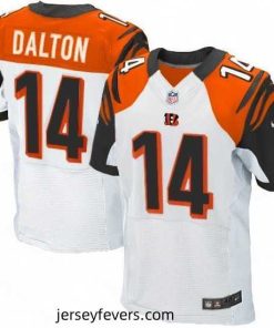 Mens Nike Cincinnati Bengals 14 Andy Dalton Elite White NFL Jersey