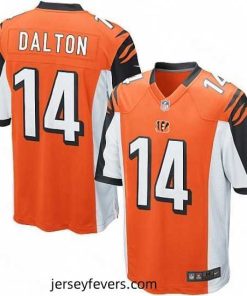 Mens Nike Cincinnati Bengals 14 Andy Dalton Game Orange Alternate NFL Jersey