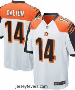 Mens Nike Cincinnati Bengals 14 Andy Dalton Game White NFL Jersey