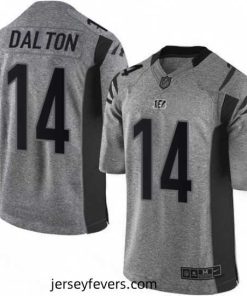 Mens Nike Cincinnati Bengals 14 Andy Dalton Limited Gray Gridiron NFL Jersey
