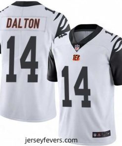 Mens Nike Cincinnati Bengals 14 Andy Dalton Limited White Rush Vapor Untouchable NFL Jersey