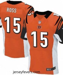 Mens Nike Cincinnati Bengals 15 John Ross Elite Orange Alternate NFL Jersey