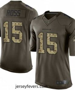 Mens Nike Cincinnati Bengals 15 John Ross Limited Green Salute to Service NFL Jersey