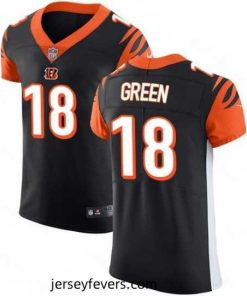 Mens Nike Cincinnati Bengals 18 AJ Green Black Team Color Vapor Untouchable Elite Player NFL Jersey