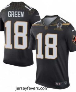 Mens Nike Cincinnati Bengals 18 AJ Green Elite Black Team Irvin 2016 Pro Bowl NFL Jersey