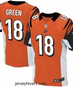 Mens Nike Cincinnati Bengals 18 AJ Green Elite Orange Alternate NFL Jersey
