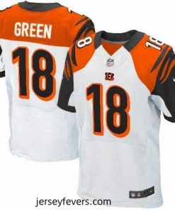 Mens Nike Cincinnati Bengals 18 AJ Green Elite White NFL Jersey