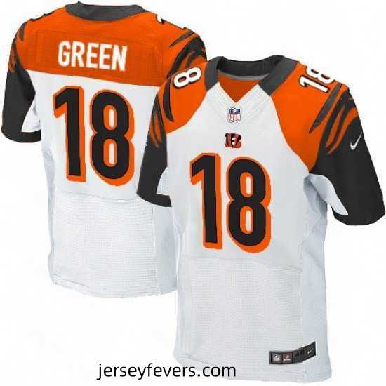 Mens Nike Cincinnati Bengals 18 AJ Green Elite White NFL Jersey