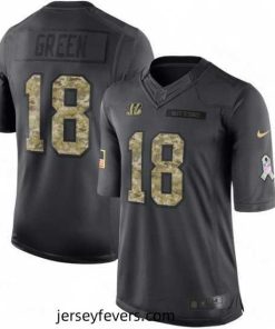 Mens Nike Cincinnati Bengals 18 AJ Green Limited Black 2016 Salute to Service NFL Jersey