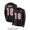 Mens Nike Cincinnati Bengals 18 AJ Green Limited Black Therma Long Sleeve NFL Jersey