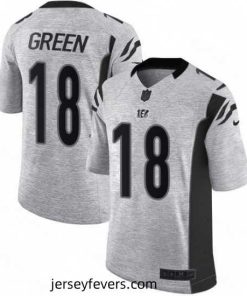 Mens Nike Cincinnati Bengals 18 AJ Green Limited Gray Gridiron II NFL Jersey