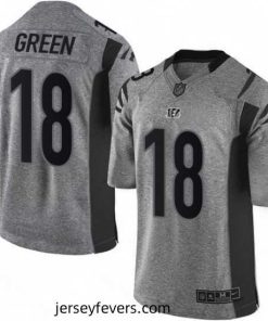 Mens Nike Cincinnati Bengals 18 AJ Green Limited Gray Gridiron NFL Jersey