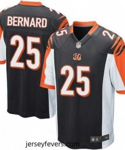 Mens Nike Cincinnati Bengals 25 Giovani Bernard Game Black Team Color NFL Jersey