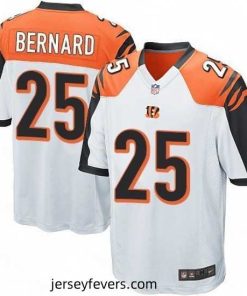 Mens Nike Cincinnati Bengals 25 Giovani Bernard Game White NFL Jersey