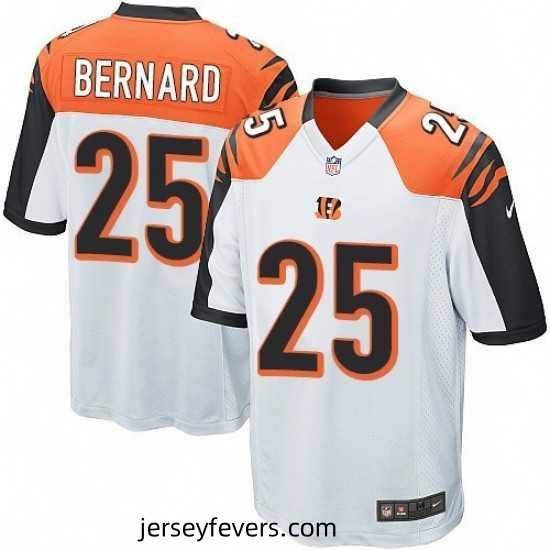 Mens Nike Cincinnati Bengals 25 Giovani Bernard Game White NFL Jersey