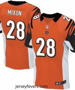 Mens Nike Cincinnati Bengals 28 Joe Mixon Elite Orange Alternate NFL Jersey