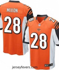 Mens Nike Cincinnati Bengals 28 Joe Mixon Game Orange Alternate NFL Jersey
