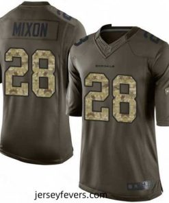 Mens Nike Cincinnati Bengals 28 Joe Mixon Limited Green Salute to Service NFL Jersey