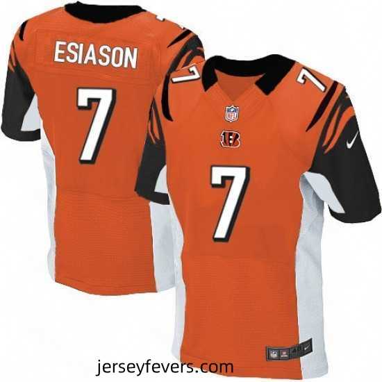 Mens Nike Cincinnati Bengals 7 Boomer Esiason Elite Orange Alternate NFL Jersey