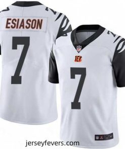 Mens Nike Cincinnati Bengals 7 Boomer Esiason Limited White Rush Vapor Untouchable NFL Jersey