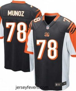 Mens Nike Cincinnati Bengals 78 Anthony Munoz Game Black Team Color NFL Jersey