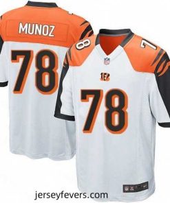 Mens Nike Cincinnati Bengals 78 Anthony Munoz Game White NFL Jersey