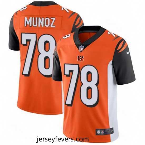 Mens Nike Cincinnati Bengals 78 Anthony Munoz Vapor Untouchable Limited Orange Alternate NFL Jersey