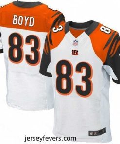Mens Nike Cincinnati Bengals 83 Tyler Boyd Elite White NFL Jersey