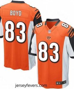 Mens Nike Cincinnati Bengals 83 Tyler Boyd Game Orange Alternate NFL Jersey