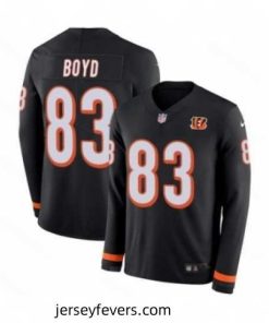 Mens Nike Cincinnati Bengals 83 Tyler Boyd Limited Black Therma Long Sleeve NFL Jersey