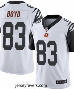 Mens Nike Cincinnati Bengals 83 Tyler Boyd Limited White Rush Vapor Untouchable NFL Jersey