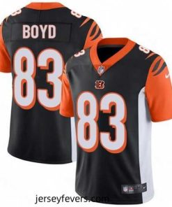 Mens Nike Cincinnati Bengals 83 Tyler Boyd Vapor Untouchable Limited Black Team Color NFL Jersey
