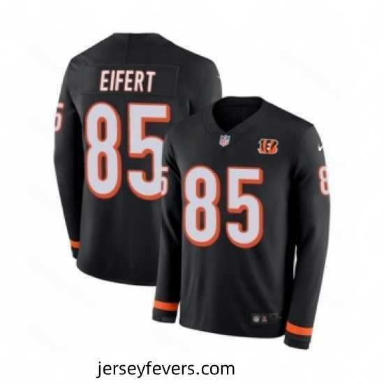 Mens Nike Cincinnati Bengals 85 Tyler Eifert Limited Black Therma Long Sleeve NFL Jersey