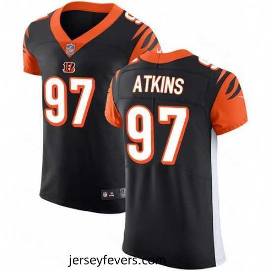 Mens Nike Cincinnati Bengals 97 Geno Atkins Black Team Color Vapor Untouchable Elite Player NFL Jersey