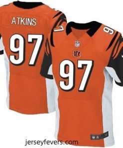 Mens Nike Cincinnati Bengals 97 Geno Atkins Elite Orange Alternate NFL Jersey