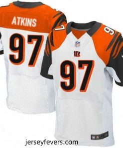 Mens Nike Cincinnati Bengals 97 Geno Atkins Elite White NFL Jersey