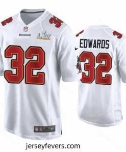 Mike Edwards Buccaneers White Super Bowl Lv Game Fashion Jersey