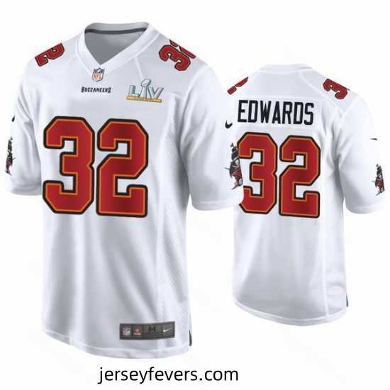 Mike Edwards Buccaneers White Super Bowl Lv Game Fashion Jersey