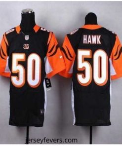 New Cincinnati Bengals #50 A.J. Hawk Black Team Color Stitched NFL Elite Jersey