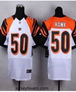 New Cincinnati Bengals #50 A.J. Hawk White Stitched NFL Elite Jersey