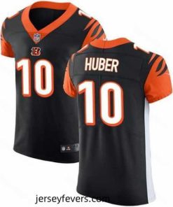 Nike Bengals #10 Kevin Huber Black Team Color Mens Stitched NFL Vapor Untouchable Elite Jersey