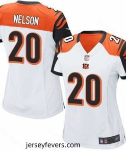 Nike Bengals #20 Reggie Nelson White Womens Stitched NFL Elite Jersey