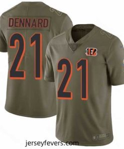 Nike Bengals #21 Darqueze Dennard Olive Mens Stitched NFL Limited 2017 Salute To Service Jersey