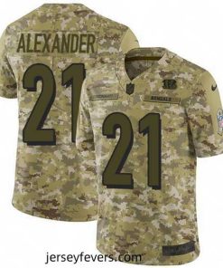 Nike Bengals 21 Mackensie Alexander Camo Stitched NFL Limited 2018 Salute To Service Jersey