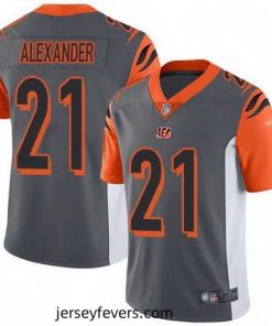 Nike Bengals 21 Mackensie Alexander Silver Stitched NFL Limited Inverted Legend Jersey