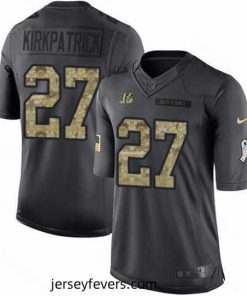 Nike Bengals #27 Dre Kirkpatrick Black Mens Stitched NFL Limited 2016 Salute to Service Jersey